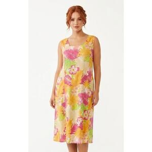 Proudly Plus Women Shift Midi Dress Swimsuit Cover-Up 2XL Rayon  Plus Size